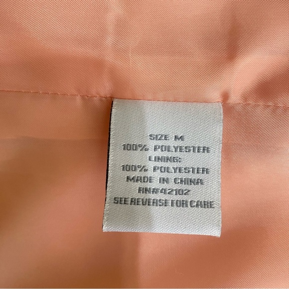 Dress Barn Microsuede Embroidered Trim Pale Peach Open Front Blazer - Picture 8 of 9